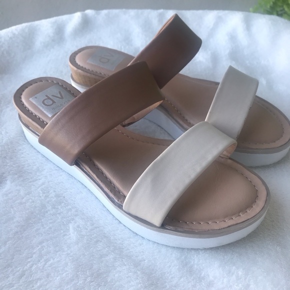DV Dolce Vita Nilo Platform Double strap slides Slip on sandal size 6 NW… - Picture 1 of 9
